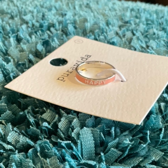 Pura Vida Jewelry - Puravida 🐚 silver peach happy ring
